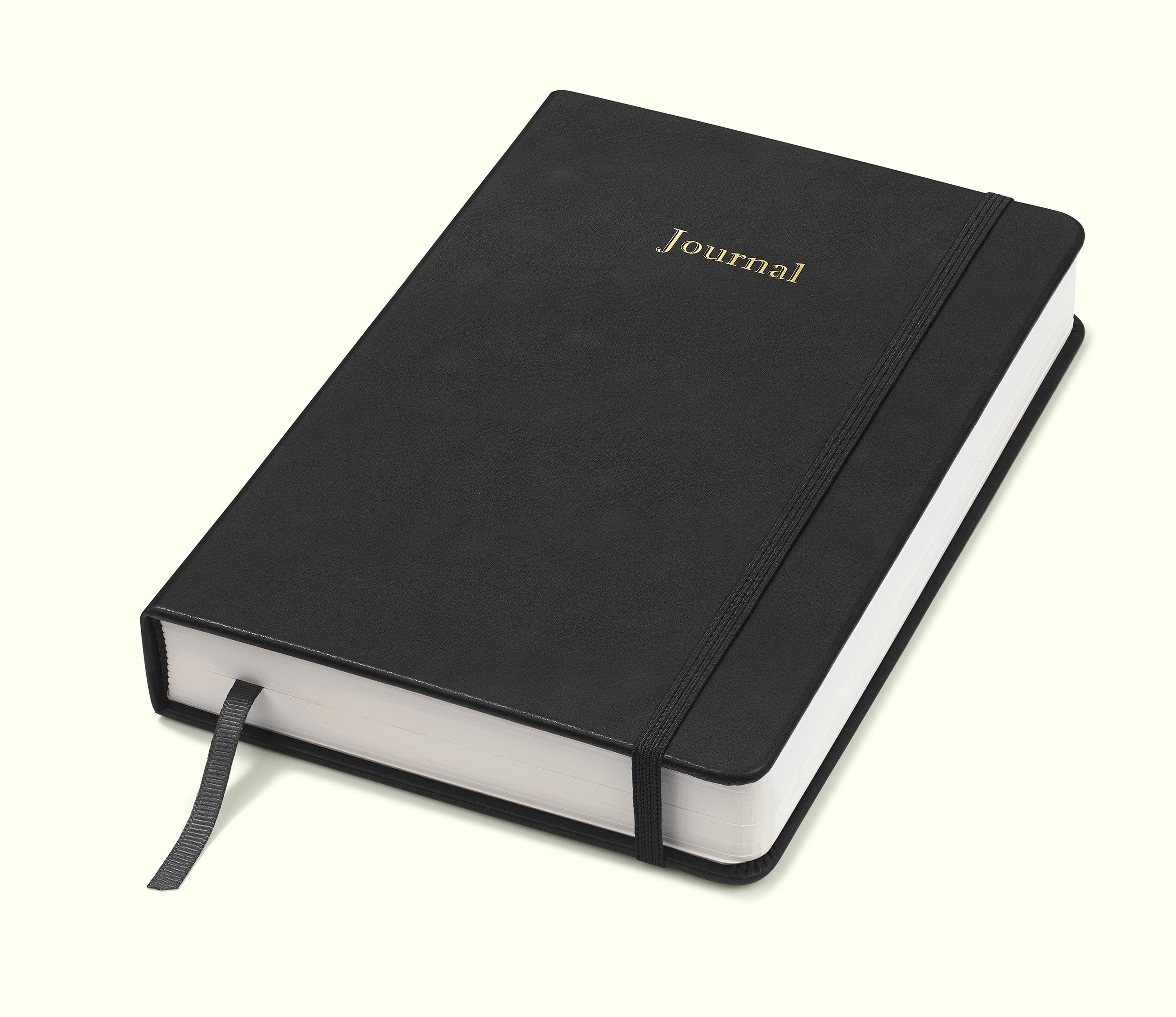 black financial planner and budgeting book in a5 on a blank background
