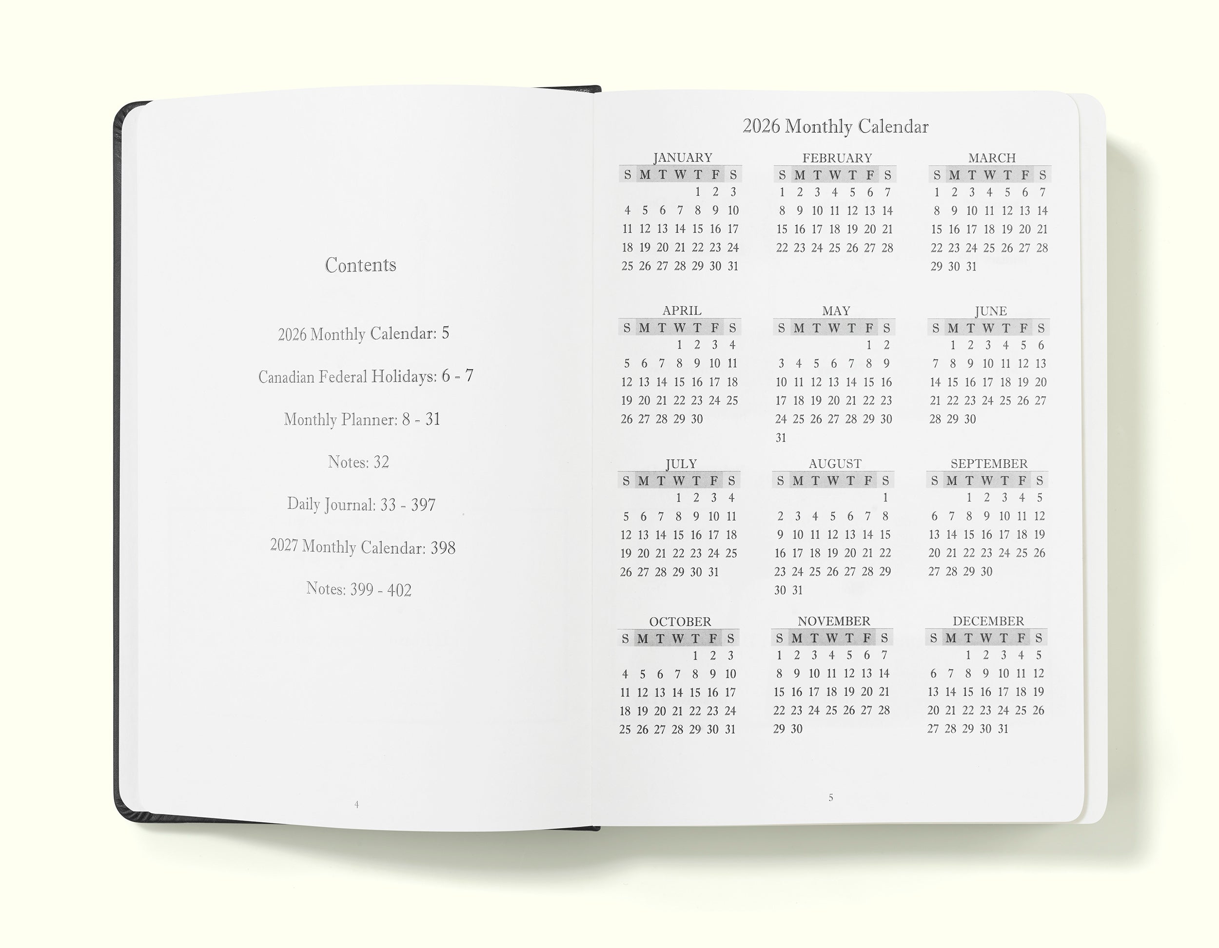 The Executive Journal – 2026 Daily Planner and Diary
