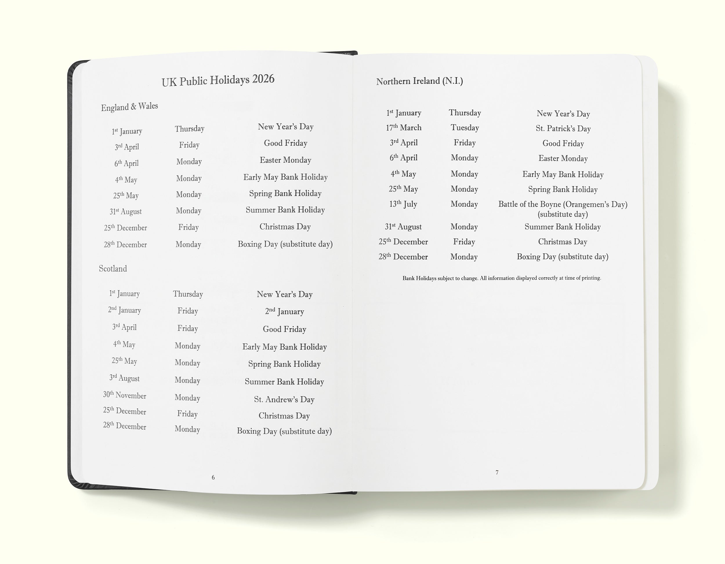 The Executive Journal – 2026 Daily Planner and Diary