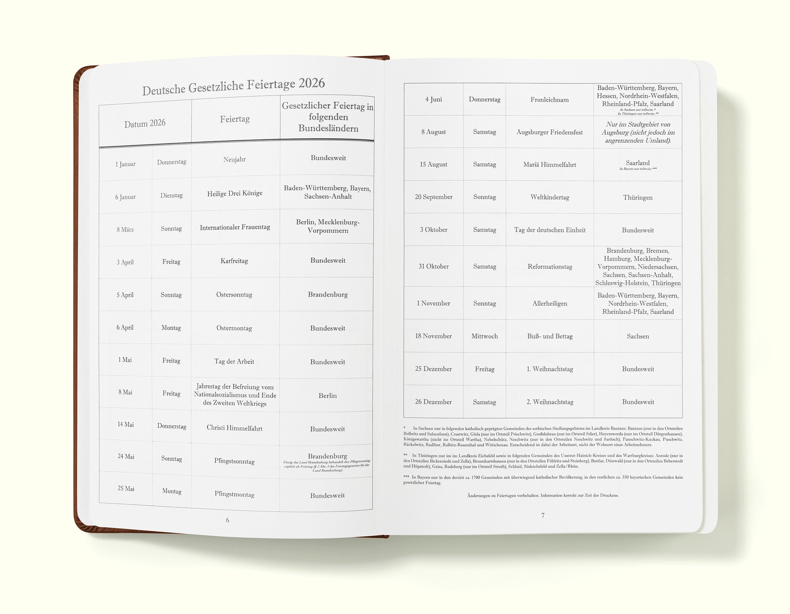 The Executive Journal – 2026 Edition – with German Public Holidays