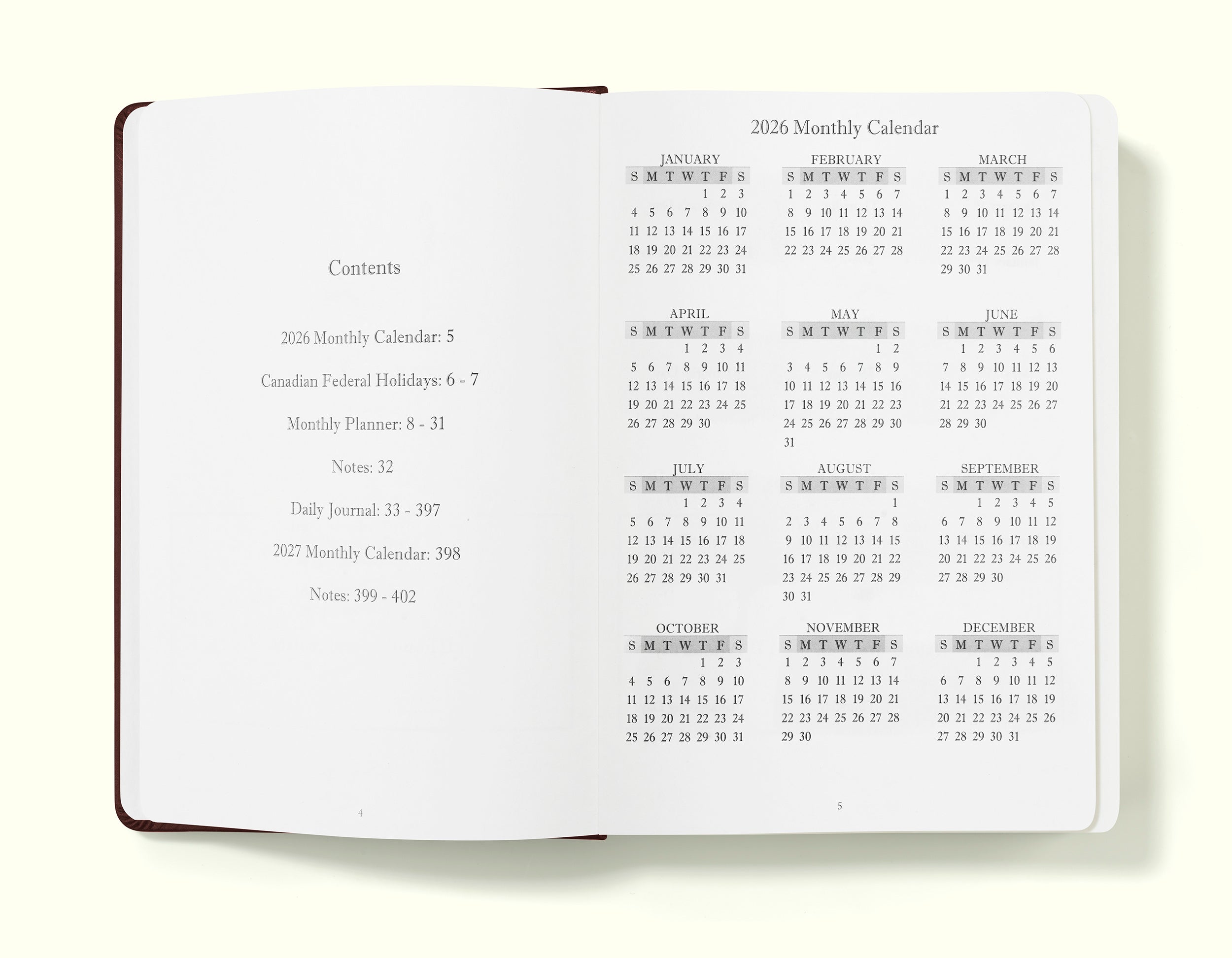 The Executive Journal – 2026 Daily Planner and Diary