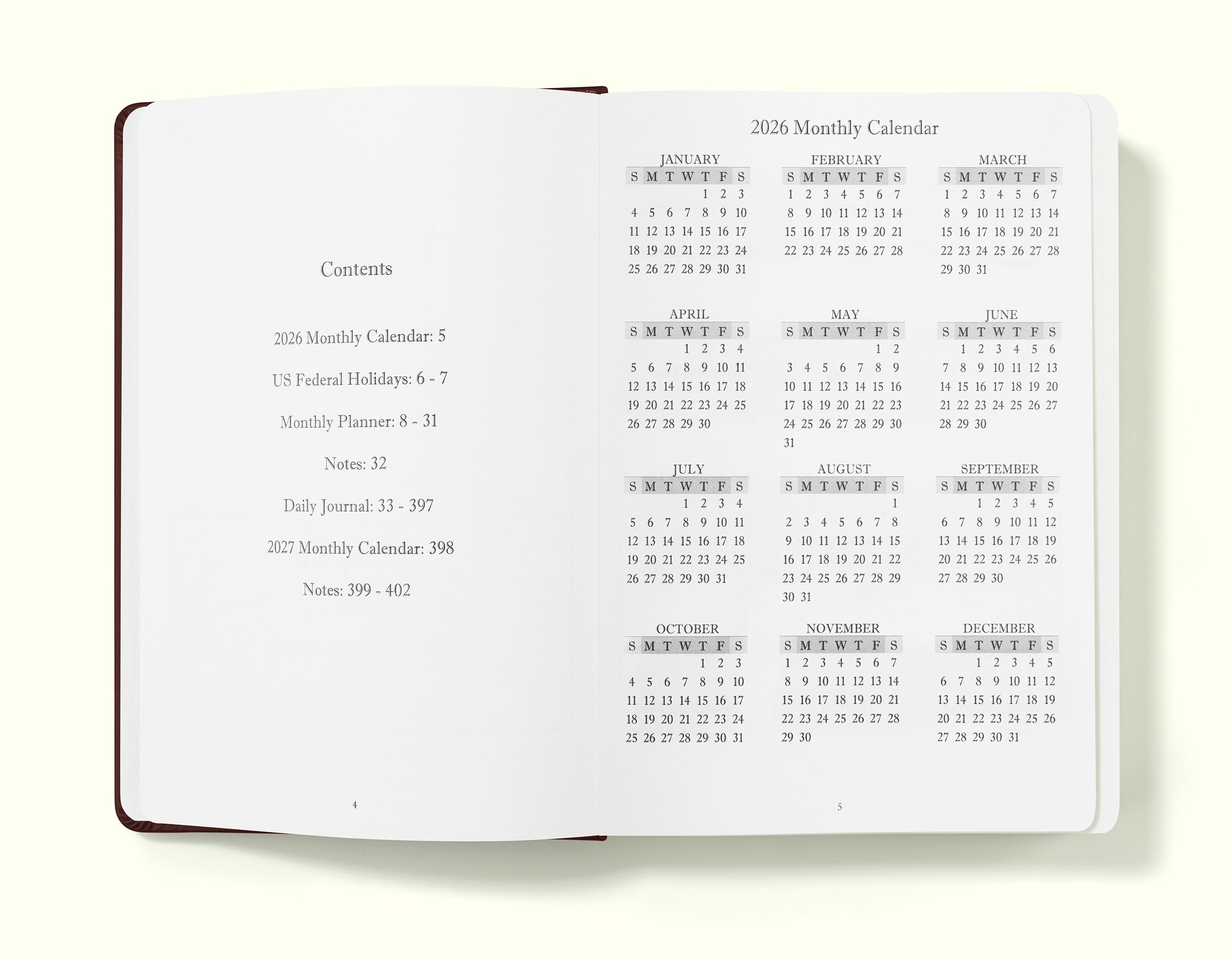 The Executive Journal – 2026 Daily Planner and Diary