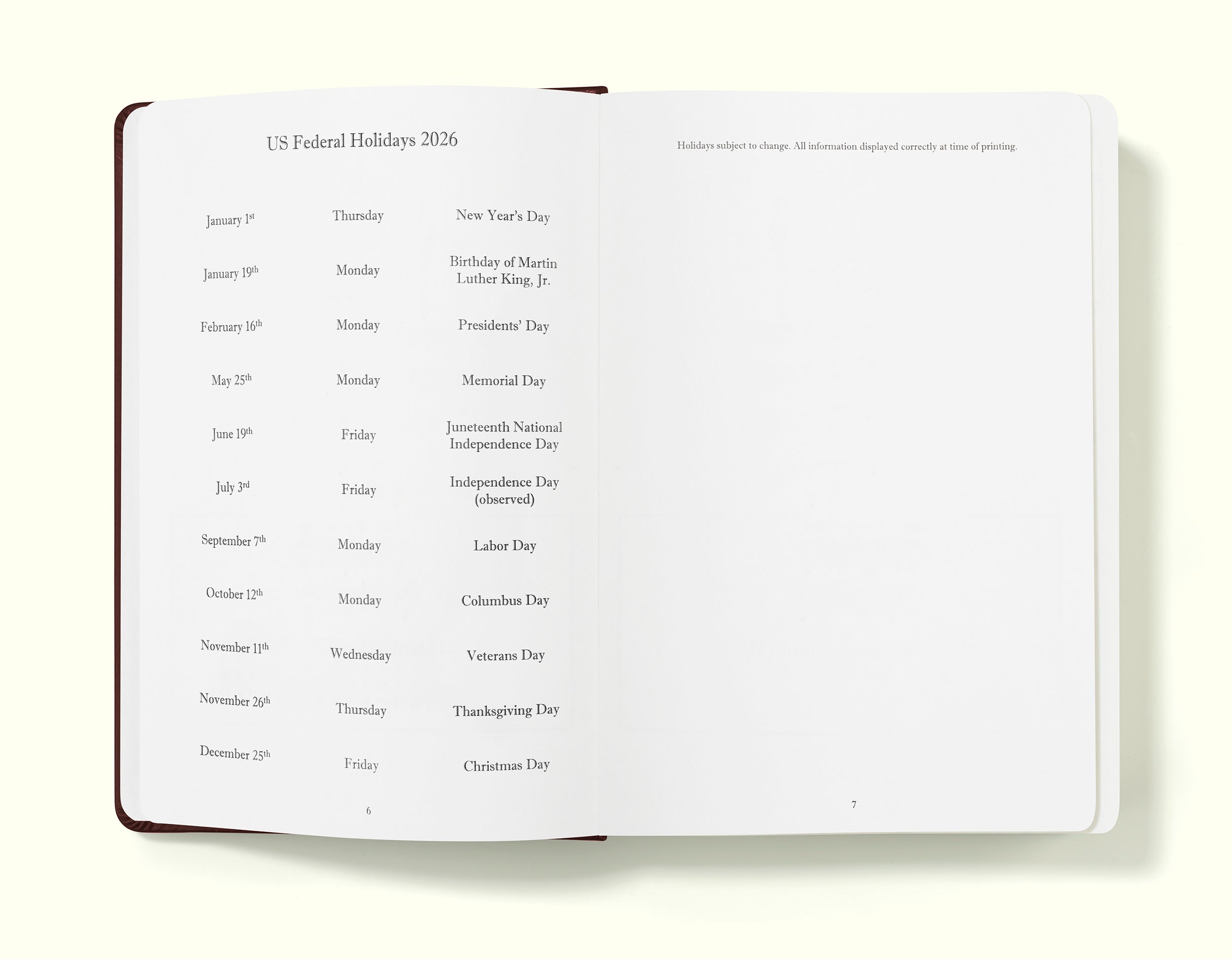The Executive Journal – 2026 Daily Planner and Diary