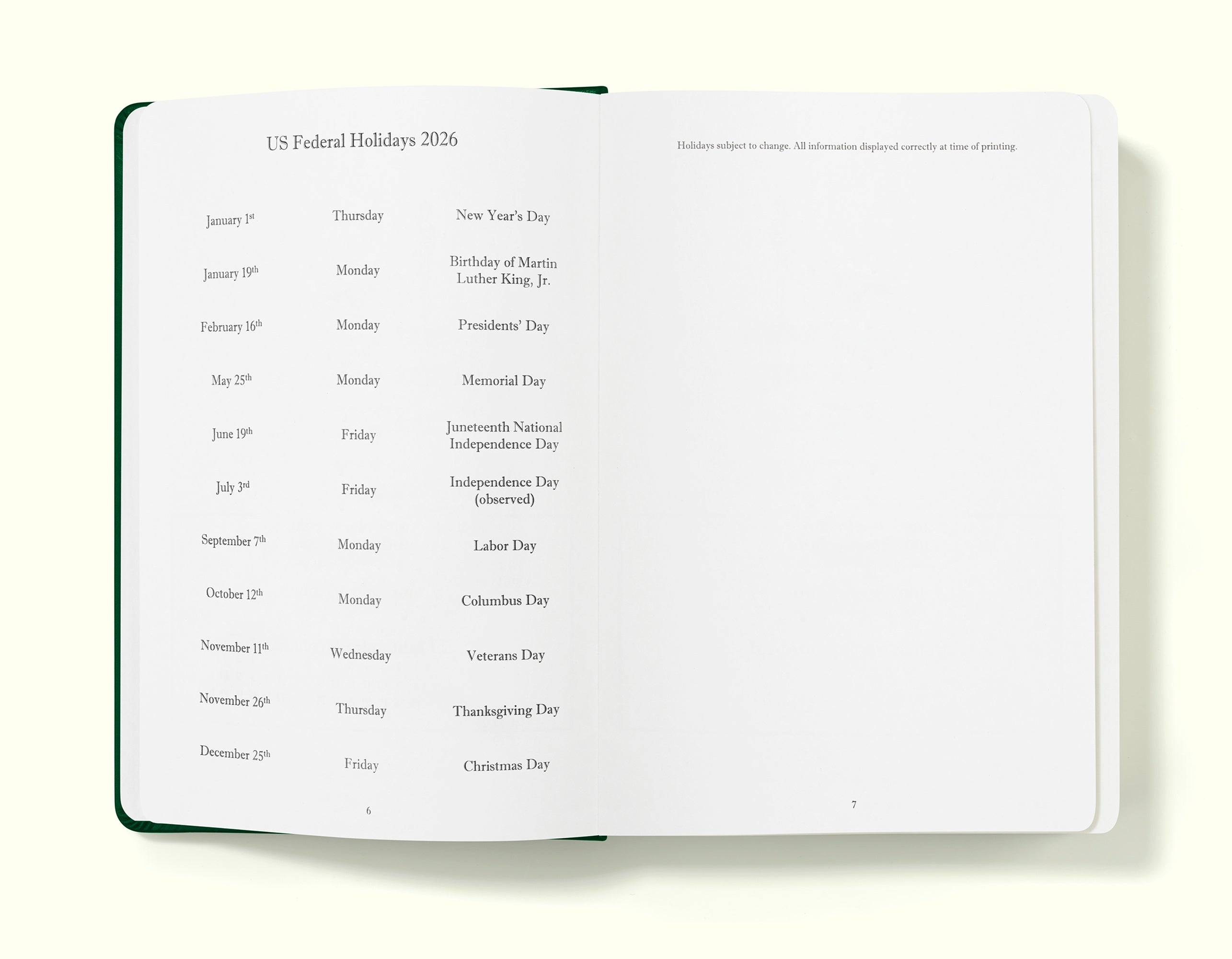 The Executive Journal – 2026 Daily Planner and Diary