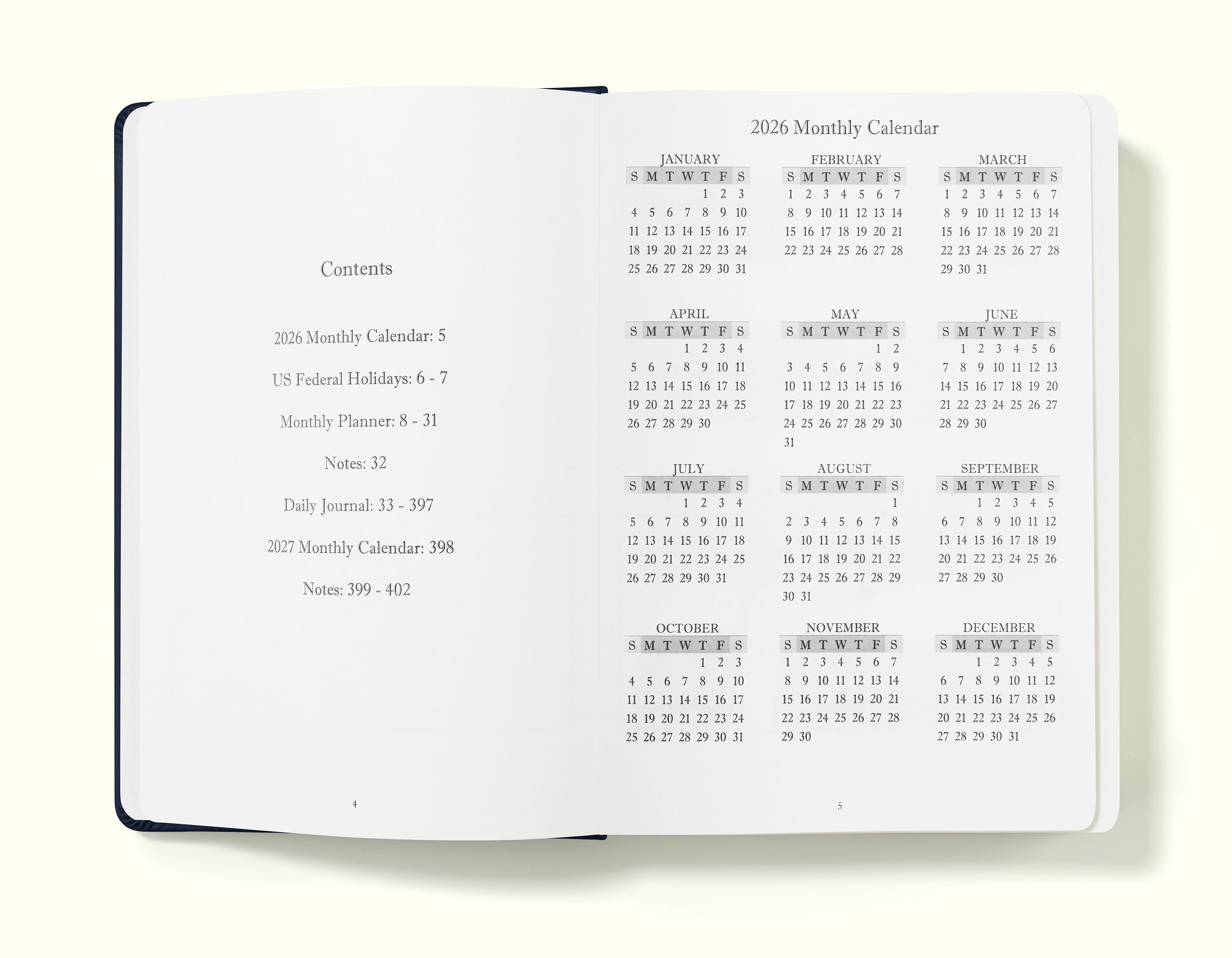The Executive Journal – 2026 Daily Planner and Diary