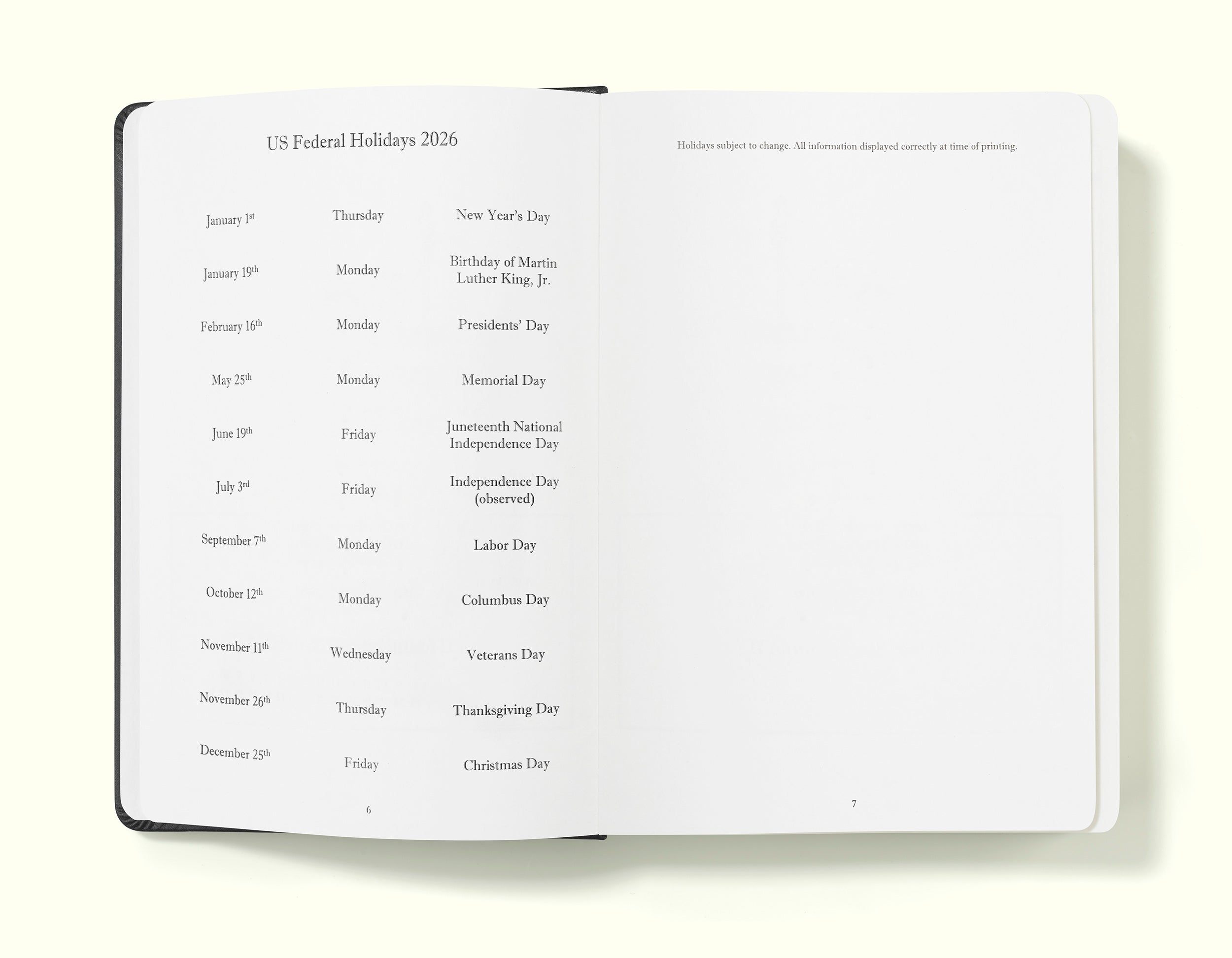 The Executive Journal – 2026 Daily Planner and Diary