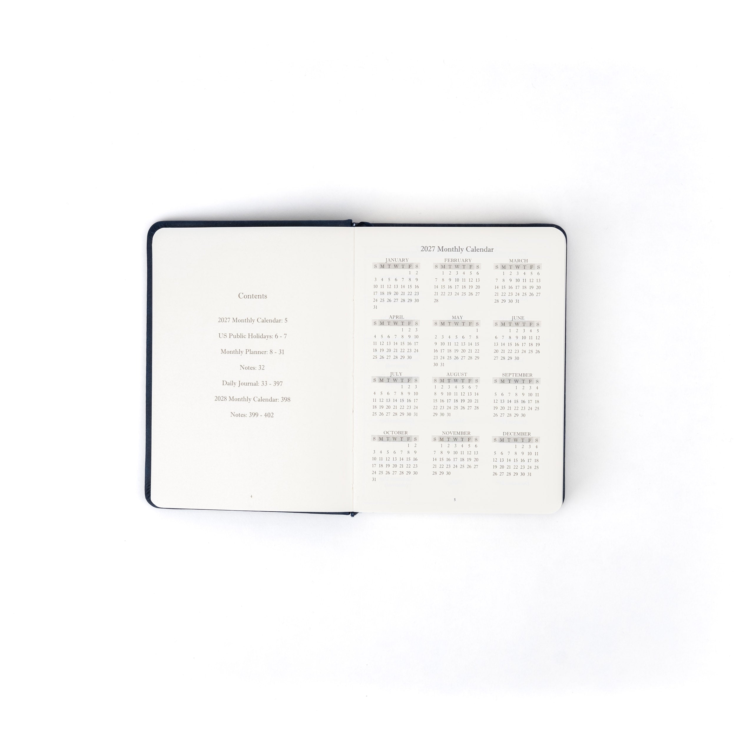The Executive Journal – 2027 Edition – with US Public Holidays