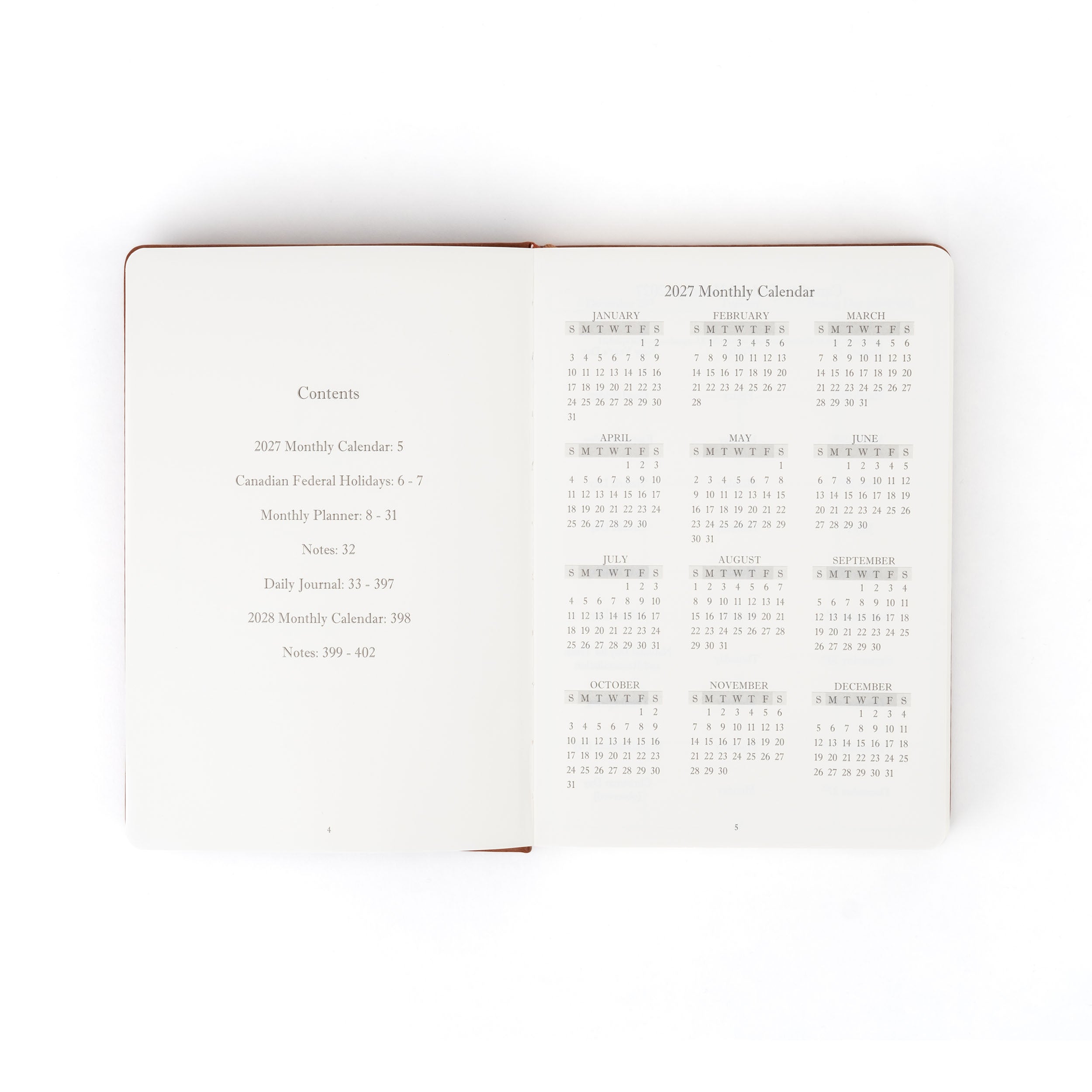 The Executive Journal – 2027 Edition – with Canadian Public Holidays