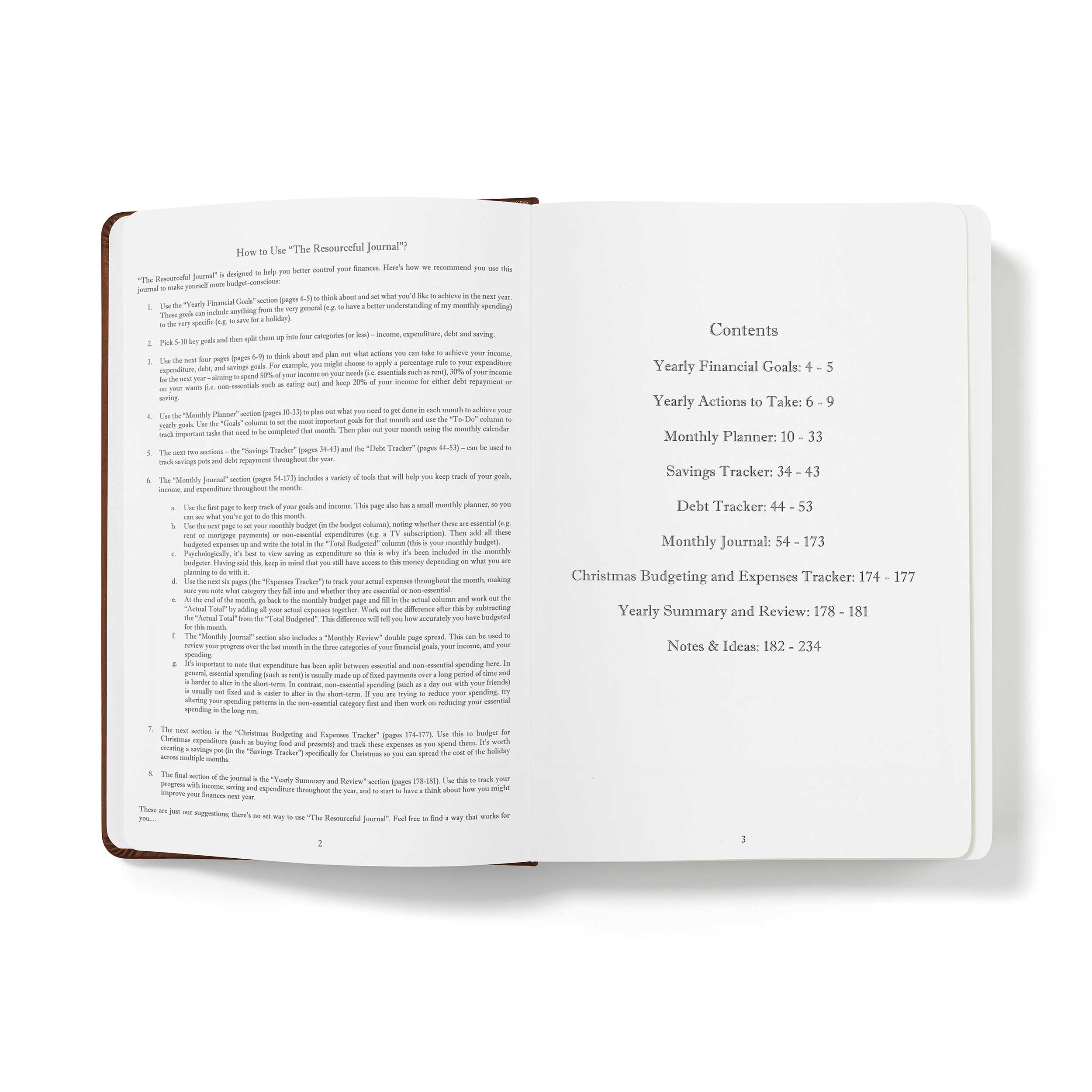 The Resourceful Journal – Finanzplaner und monatliches Budgetbuch