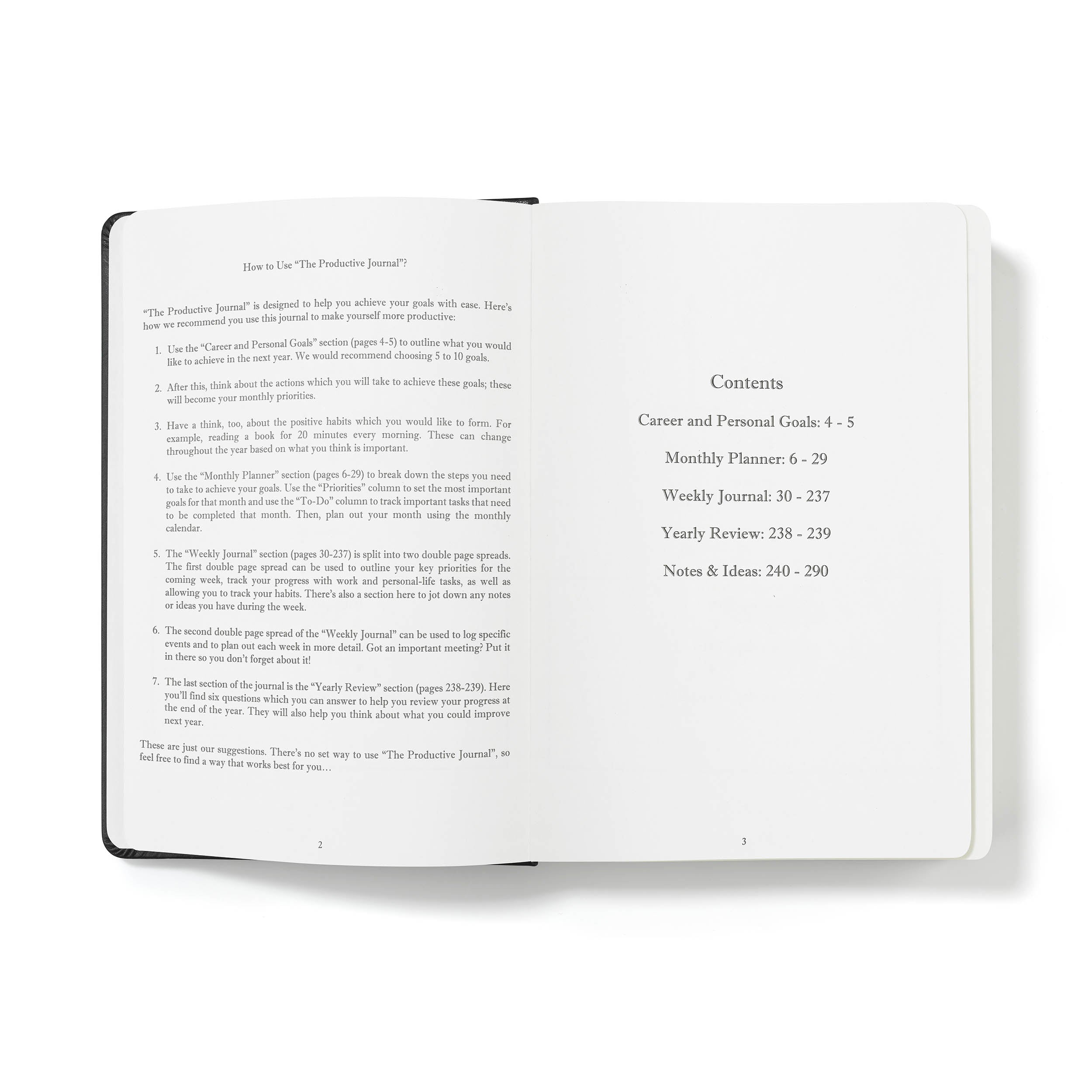 The Productive Journal – Weekly Productivity Planner – US Layout