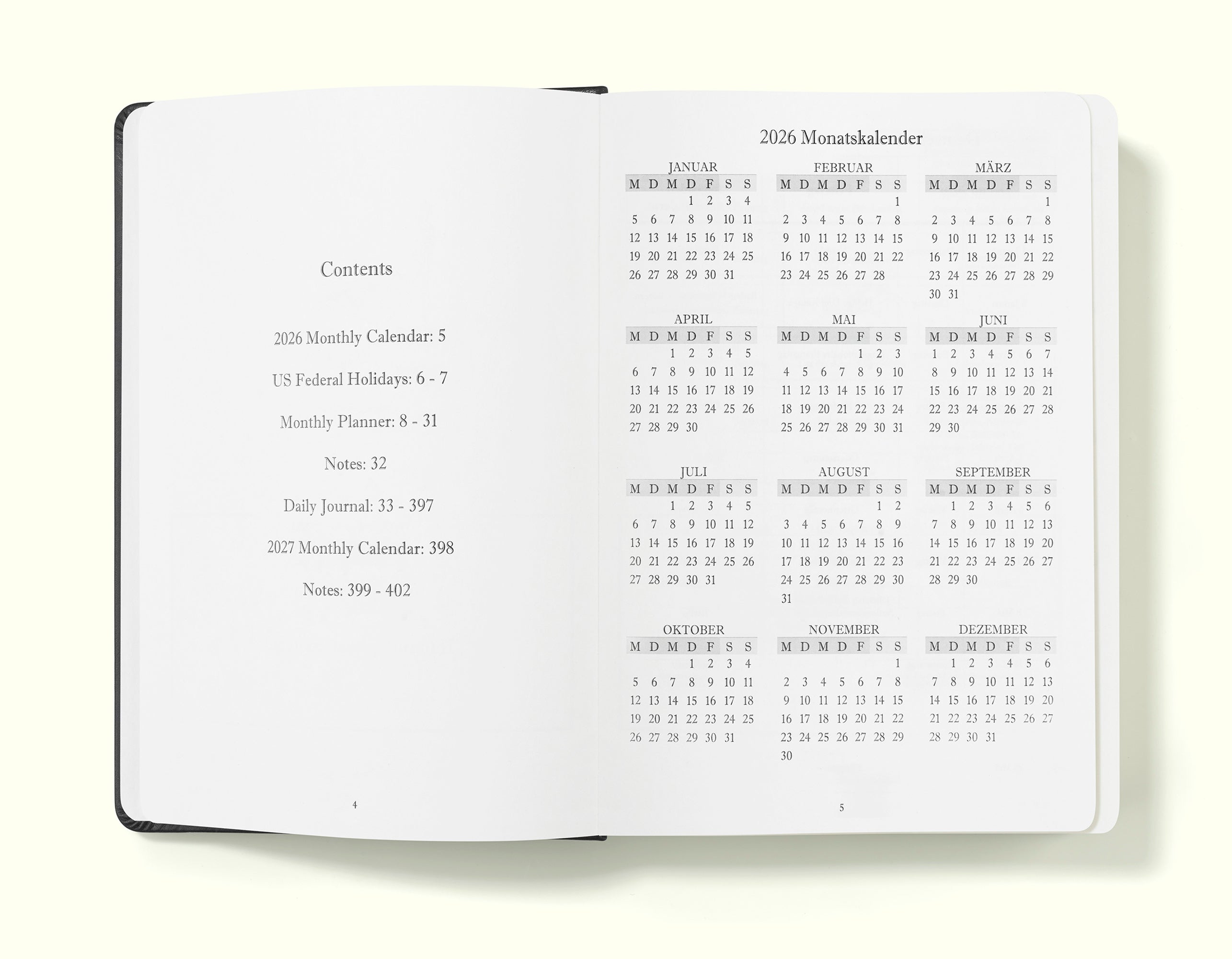 The Executive Journal – Tagesplaner und Tagebuch 2025