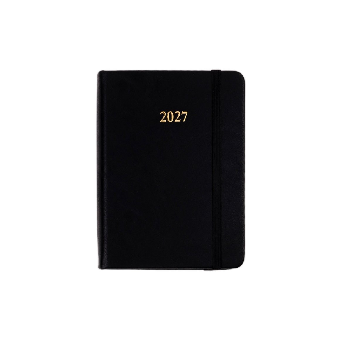 2027 executive journal with black leather-look cover and gold 2027 on front