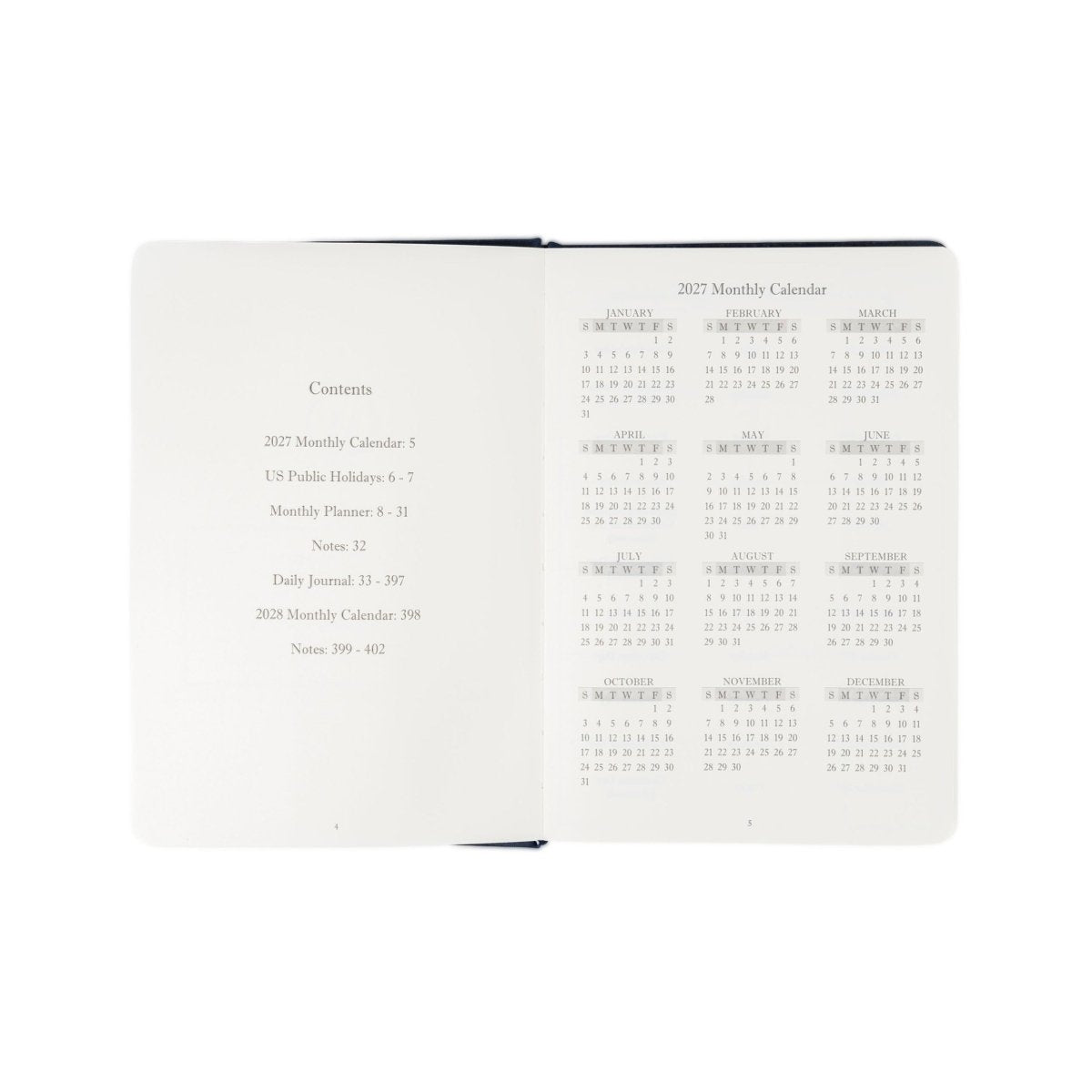 The Executive Journal – 2027 Edition – with US Public Holidays - Wykeham’s