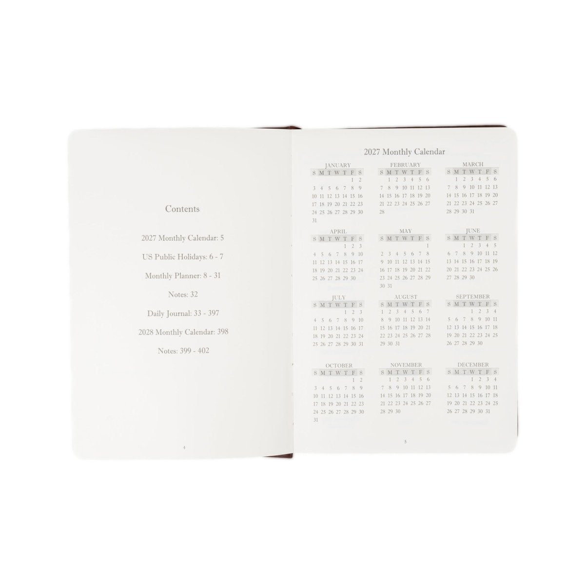 The Executive Journal – 2027 Edition – with US Public Holidays - Wykeham’s