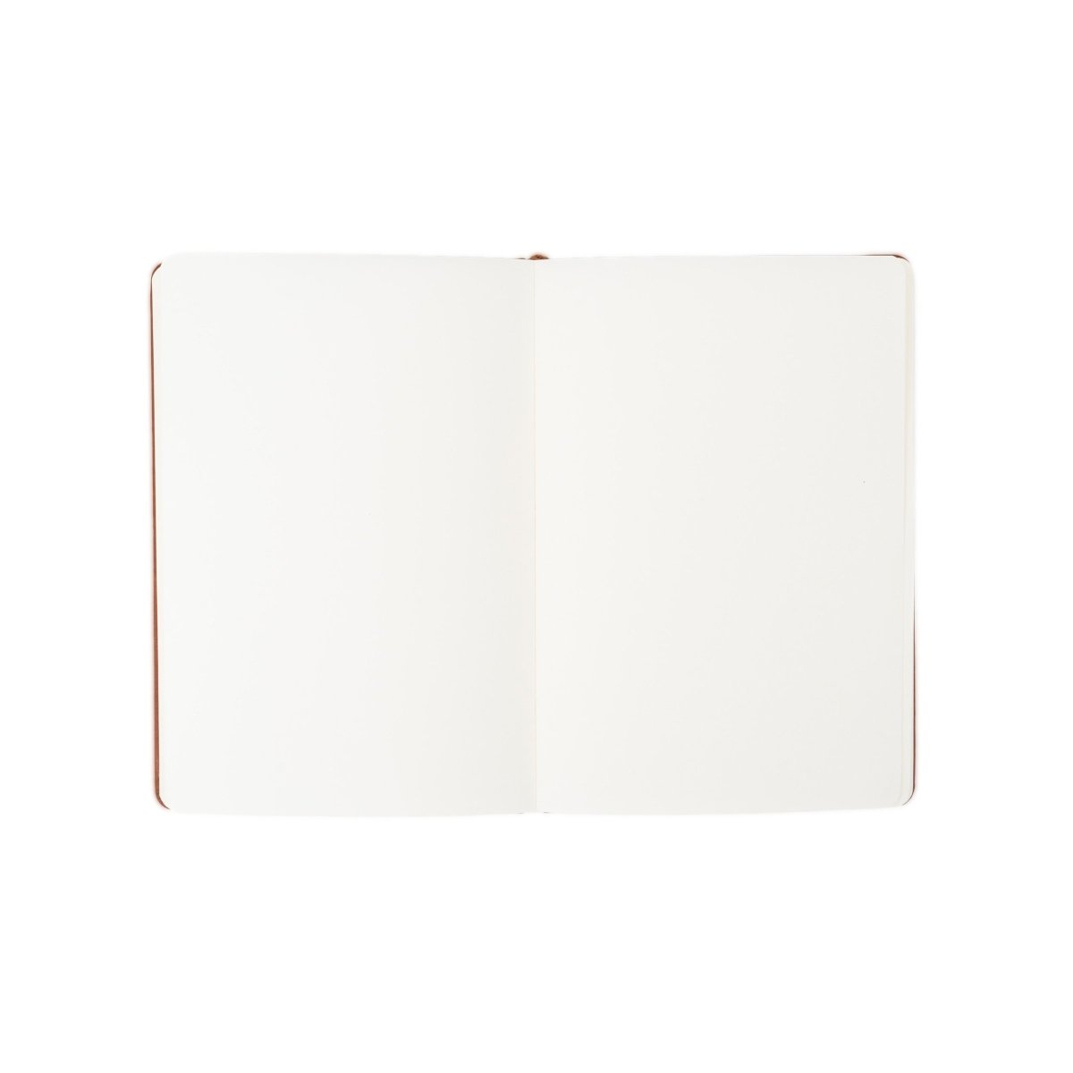 White executive notebook front cover, soft-touch finish with rounded edges.
