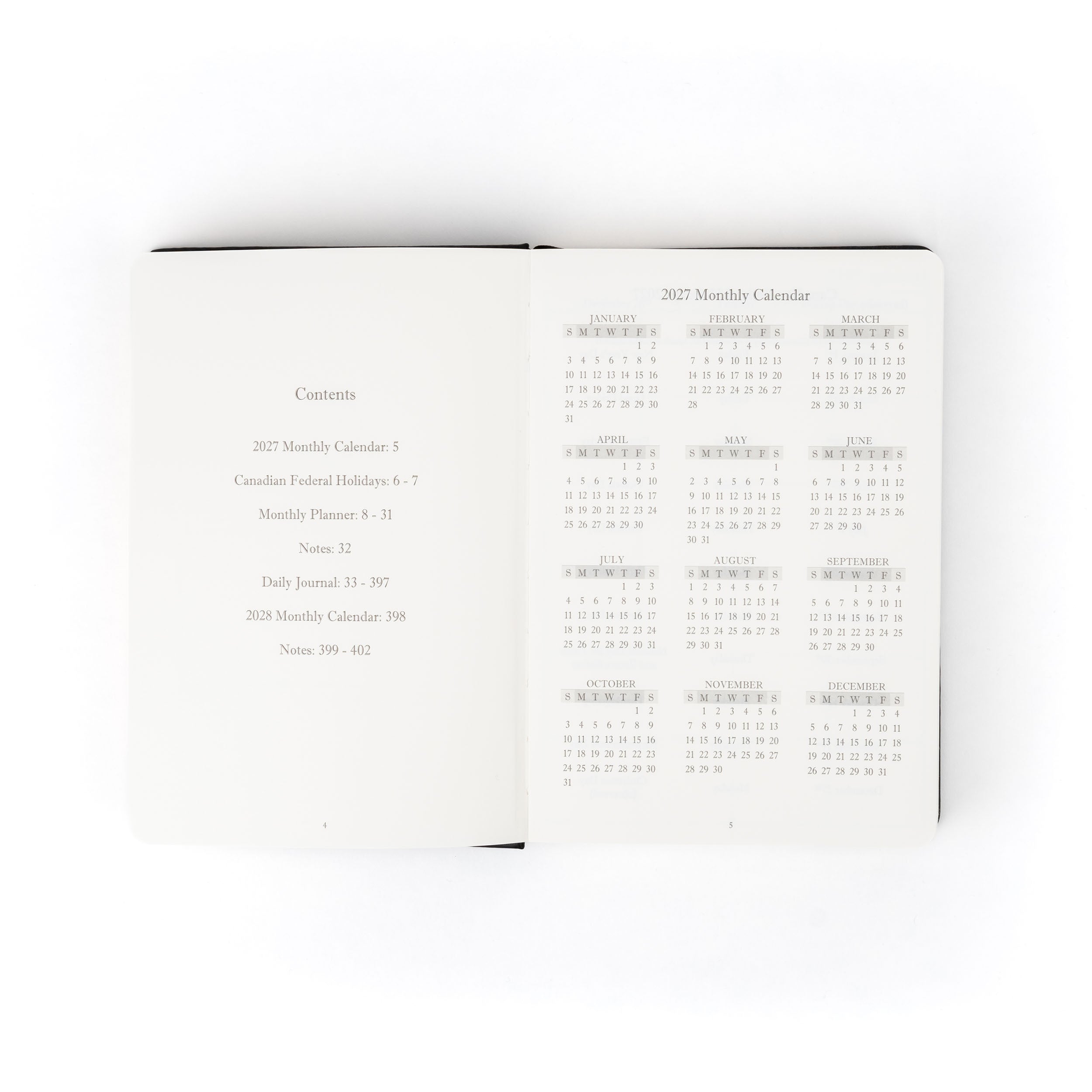 The Executive Journal – 2027 Edition – with Canadian Public Holidays