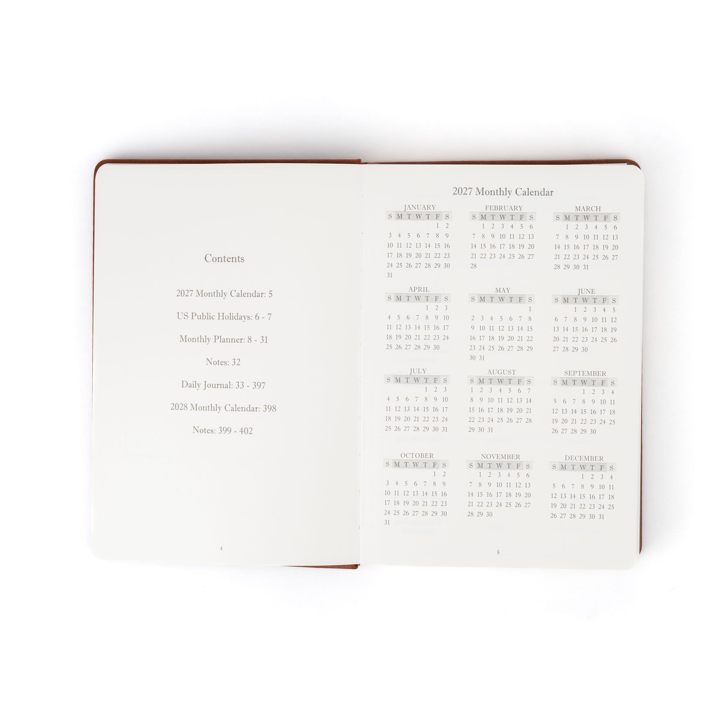 The Executive Journal – 2027 Edition – with US Public Holidays