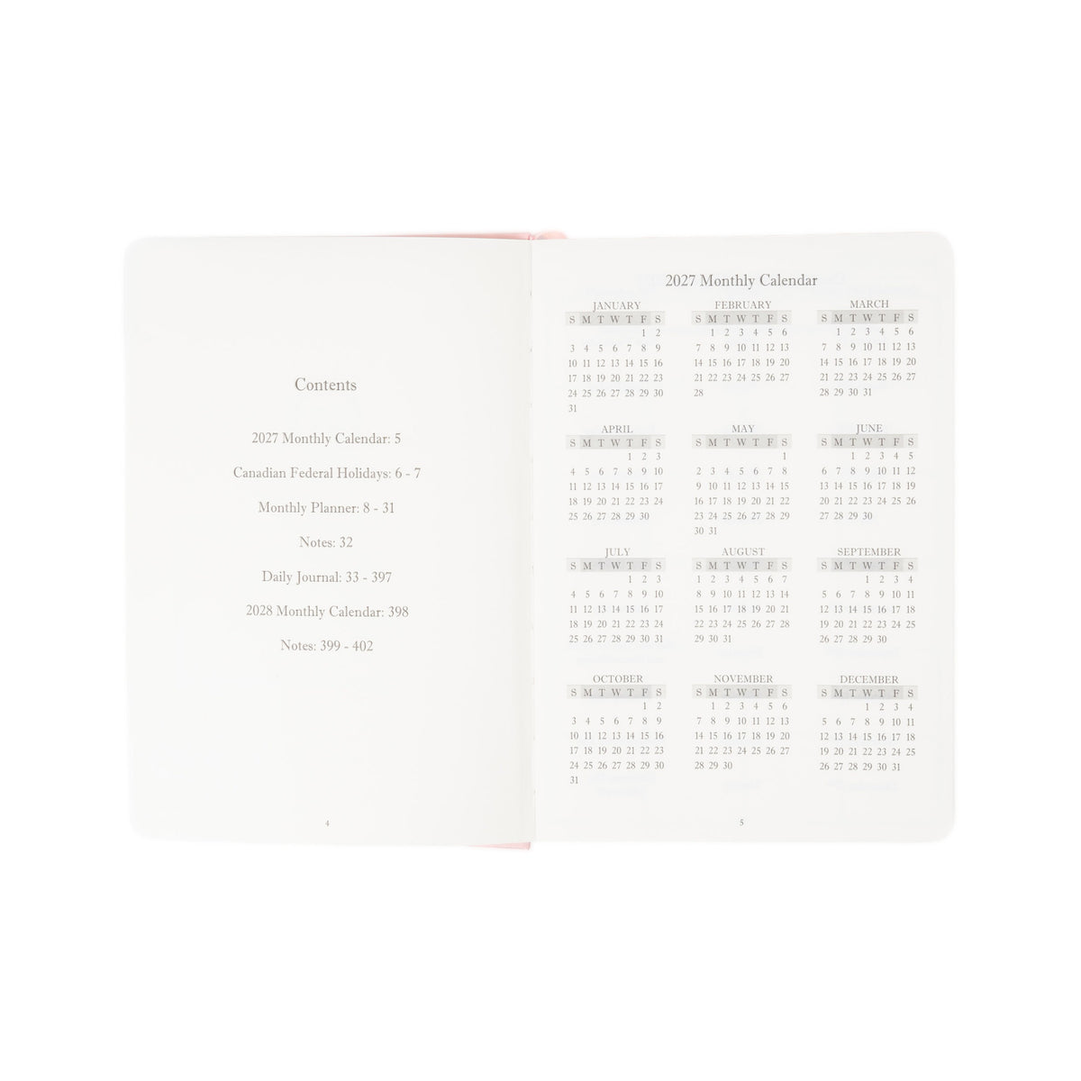 The Executive Journal – 2027 Edition – with Canadian Public Holidays