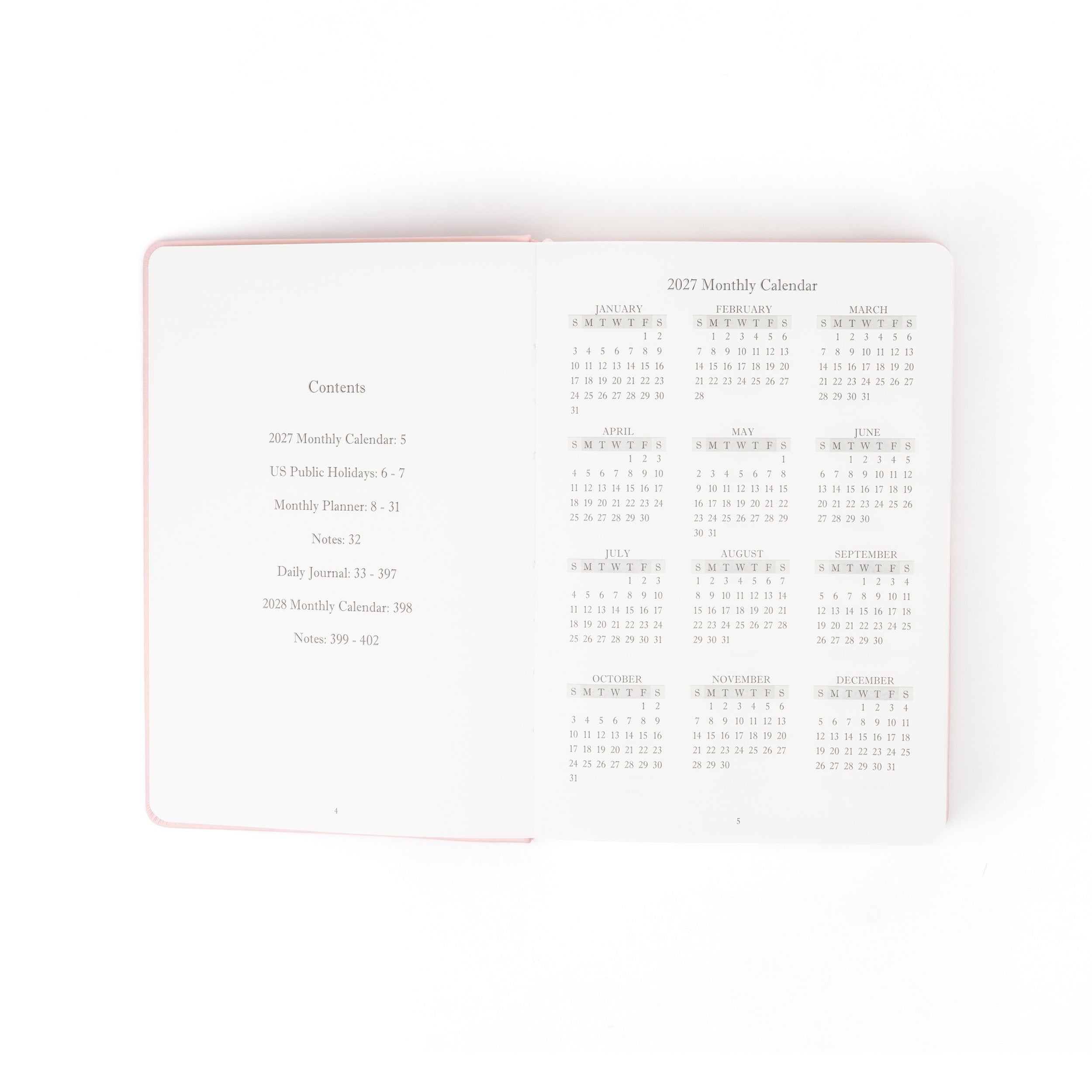 The Executive Journal – 2027 Edition – with US Public Holidays