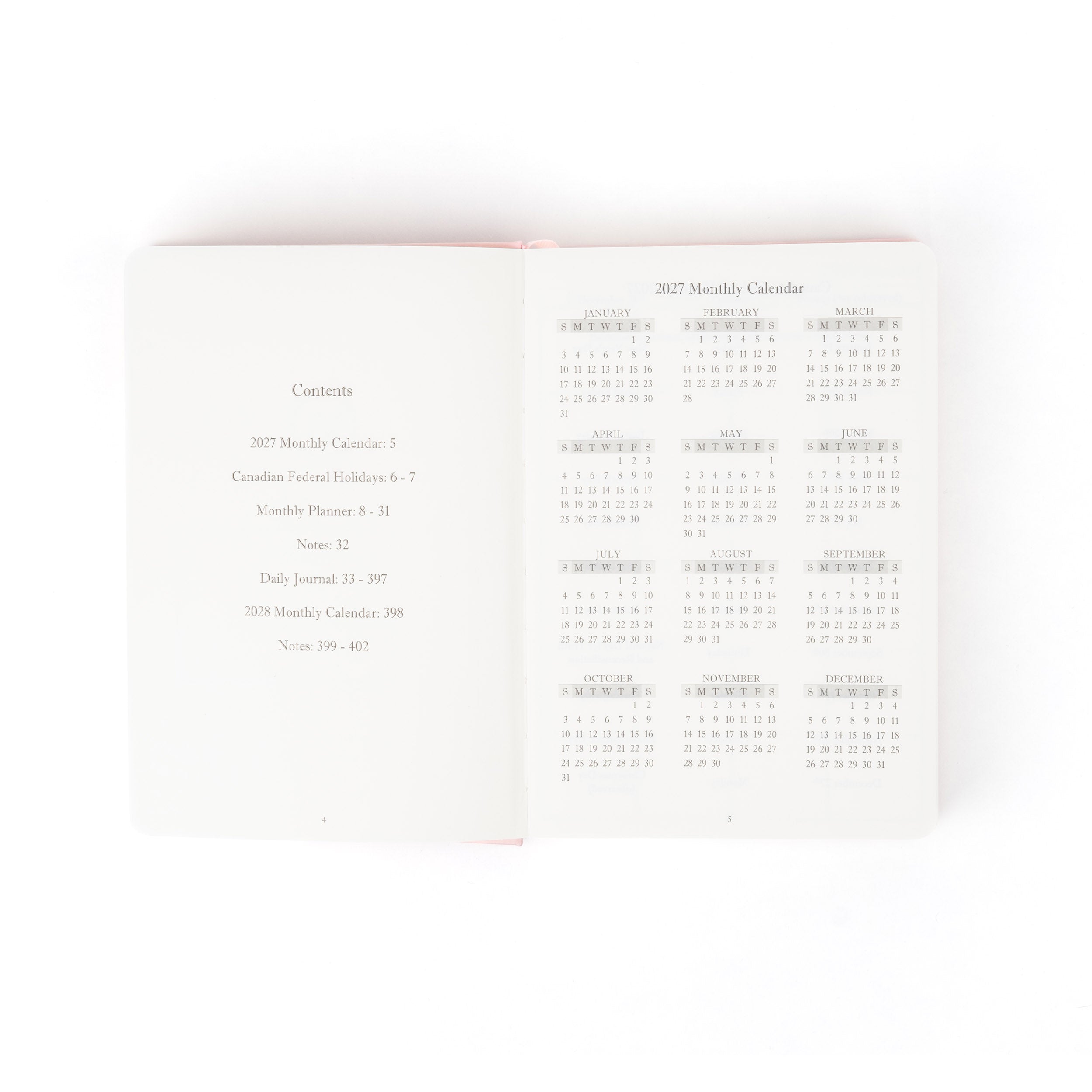 The Executive Journal – 2027 Edition – with Canadian Public Holidays